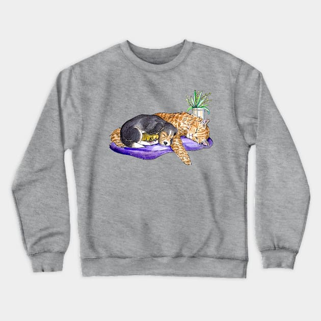 At Home Napping Crewneck Sweatshirt by sketchcadet